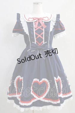 画像1: Angelic Pretty / ハートフルワンピース Free ネイビー H-25-02-06-008-AP-OP-NS-ZH