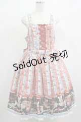 metamorphose//【プラスサイズ】Happy Sewing Time フリルジャンパースカート+ヘッドドレスセット プラスサイズ サックス赤系(Saxe Blue/Red) H-25-02-06-016-GO-OP-NS-ZH