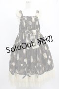 metamorphose / 【プラスサイズ】Vintage cameo ハイウエストジャンパースカート プラスサイズ ランプブラック H-25-02-06-018-ME-OP-NS-ZH