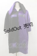 NieR Clothing / うさ耳付きTWO-TONE SHORT SLEEVE OUTER  黒×紫 H-25-02-08-040-PU-TO-KB-ZH