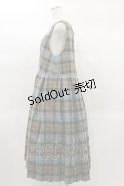 画像3: Jane Marple Dans Le Salon / タータンチェックドミトリードレス  フレスコブルー H-25-02-08-049-JM-OP-KB-ZH