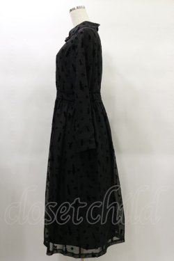 画像3: Jane Marple / Queen Aliceリボントリムドレス  ブラック H-25-02-08-051-JM-OP-KB-ZH