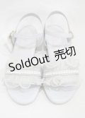axes femme / プリーツチュールサンダル L グレー H-25-02-08-1001-AX-SH-NS-ZH
