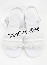 axes femme / プリーツチュールサンダル L グレー H-25-02-08-1001-AX-SH-NS-ZH