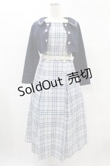 an another angelus / ジャケット付きダブル釦チェックワンピース Free NAVY/WHITE H-25-02-08-1043-CA-OP-NS-ZH