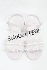 axes femme / プリーツチュールサンダル L ピンク H-25-02-08-1002-AX-SH-NS-ZH