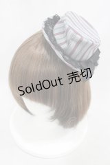 Victorian maiden / レジメンタルストライプミニハット  ファントムグレー H-25-02-08-1017-CL-AC-NS-ZH
