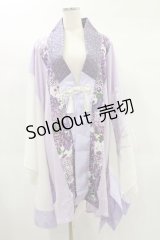 Qutie Frash / 着物ロングカーディガン  パープル H-25-02-08-030-QU-TO-KB-ZH