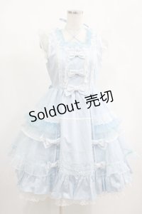 Angelic Pretty / Candyストライプリボンワンピース Free サックス H-25-02-09-001-AP-OP-NS-ZH