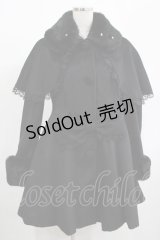 Jamie エーエヌケー / おリボンケープドーリーコート M ブラック H-25-02-09-028-LO-CO-NS-ZT-C064