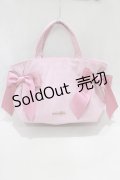 Maison de FLEUR / ベロアサイドリボントートバッグ  ピンク H-25-02-09-049-LO-BG-NS-ZH