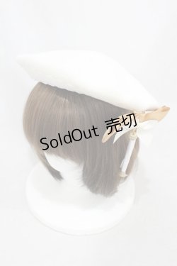 画像1: Amavel / 月夜の狐と寒椿和風ベレー帽  アイボリー H-25-02-09-1005-CA-AC-NS-ZH