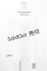 axes femme POETIQUE / ナイトメアー・ビフォア・クリスマス 刺繍ブラウス M オフ/ブラック H-25-02-09-1051-AX-BL-NS-ZH
