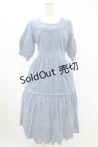axes femme POETIQUE / コットンドーリーワンピース M ブルー H-25-02-09-1027-AX-OP-NS-ZH