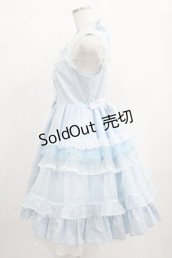 画像2: Angelic Pretty / Candyストライプリボンワンピース Free サックス H-25-02-09-001-AP-OP-NS-ZH