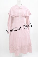 FLC / 皆方由衣さんコラボ ケープ付きワンピース LL ピンク H-25-02-09-014-LO-OP-NS-ZH