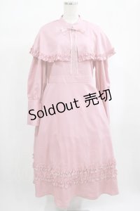 FLC / 皆方由衣さんコラボ ケープ付きワンピース LL ピンク H-25-02-09-014-LO-OP-NS-ZH