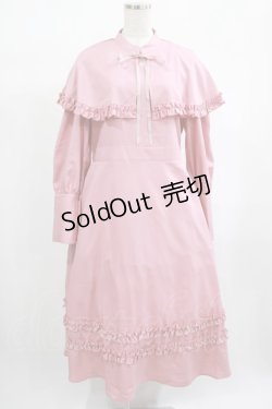 画像1: FLC / 皆方由衣さんコラボ ケープ付きワンピース LL ピンク H-25-02-09-014-LO-OP-NS-ZH