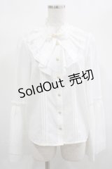 Amavel / アンティークバックルフレアスリーブブラウス Free オフ H-25-02-10-040-CA-BL-NS-ZH