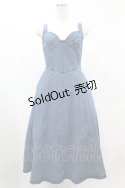画像1: an another angelus / ビスチェ切替デニムジャンパースカート Free BLUE H-25-02-10-1016-CA-OP-NS-ZH