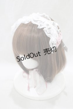 画像1: Amavel / Secret Rose Gardenヘッドドレス  オフ/ピンク H-25-02-10-074-CA-AC-NS-ZH