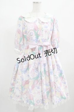 画像1: Angelic Pretty / Flower Egg Gardenワンピース Free 白 H-25-02-11-004-AP-OP-NS-ZH