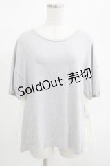 franche lippee black / 後ろチュールトップス M グレー H-25-02-11-043-LO-TO-NS-ZH