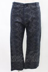 PEACE NOW / パイソン風パンツ  ネイビー H-25-02-11-1011-PU-PA-KB-ZH