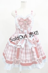 BABY,THE STARS SHINE BRIGHT / Sweet Wingタータンチェックジャンパースカート Free ピンク H-25-02-11-006-BA-OP-NS-ZH