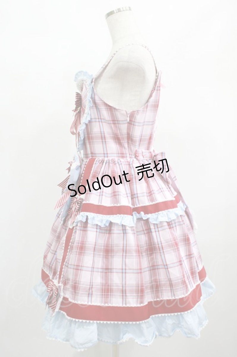 画像2: BABY,THE STARS SHINE BRIGHT / Sweet Wingタータンチェックジャンパースカート Free ピンク H-25-02-11-006-BA-OP-NS-ZH (2)
