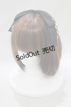 画像1: mille fille closet by LODISPOTTO / Sweet jewel Ribbonカチューシャ  ブラック H-25-02-11-074-LO-AC-NS-ZH