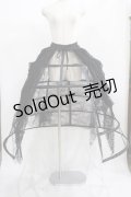 DARK IN LOVE / Rococo style spiderweb tattered birdcage petticoat long skirt M ブラック H-25-02-12-001-PU-SK-KB-ZT020