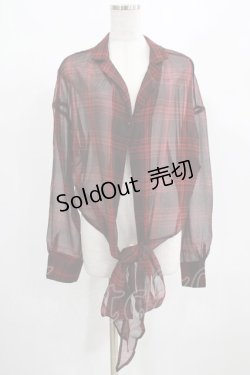 画像1: PUNK RAVE / RED TARTAN REBEL SHIRT L-2XL レッド H-25-02-12-044-PU-BL-KB-OS