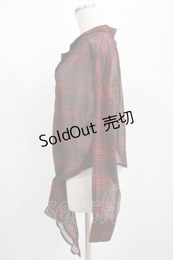 画像2: PUNK RAVE / RED TARTAN REBEL SHIRT L-2XL レッド H-25-02-12-044-PU-BL-KB-OS