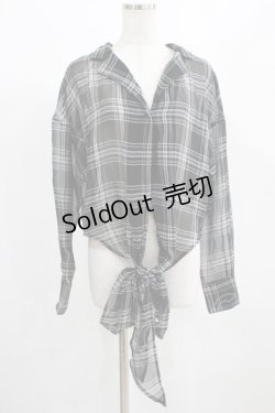 画像1: PUNK RAVE / WHITE TARTAN REBEL SHIRT XS-M ホワイト H-25-10-20-001-PU-BL-KB-ZH