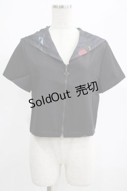 画像1: PUNK RAVE / Chinese Style Silk Fan black sailor collar girl uniform jacket L ブラック H-25-02-12-051-PU-TO-KB-ZS
