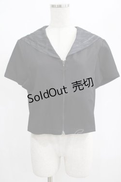 画像1: PUNK RAVE / Chinese Style Silk Fan black sailor collar girl uniform jacket XL ブラック H-25-02-12-053-PU-TO-KB-OS