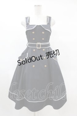 画像1: Amavel / CinemaHeroine Trench ジャンパースカート Free ネイビー H-25-02-12-1035-CA-OP-NS-ZH