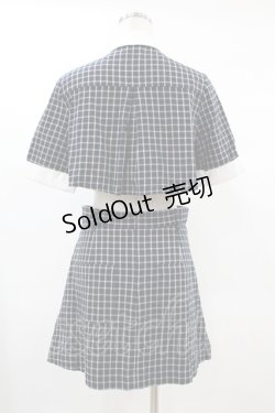 画像2: Tnewties / 《パズルのラストピース》クロップドチェックブラウス+ハイウエストチェックスカート ブラウスM/スカートL Dark Navy H-25-02-12-1043-0-OP-NS-ZH