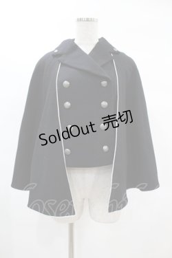 画像1: metamorphose / マント風ベスト・綾フラノ サイズ1 ブラック H-25-02-12-1016-ME-JA-NS-ZH