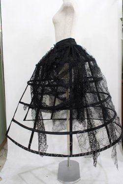 画像2: DARK IN LOVE / Rococo style spiderweb tattered birdcage petticoat long skirt M ブラック H-25-02-12-001-PU-SK-KB-ZT020