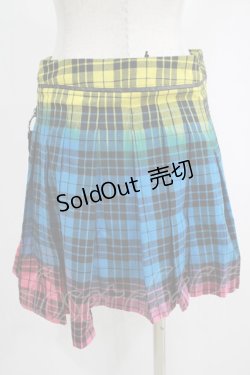 画像3: PUNK RAVE / COLOUR PUNK SKIRT M ミックスカラー H-25-02-12-028-PU-SK-KB-ZI