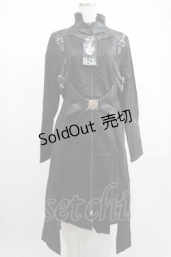 画像1: PUNK RAVE / Vluturia coat L ブラック H-25-02-13-001-PU-CO-KB-ZT-C006