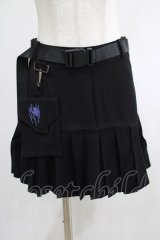 PUNK RAVE / pleated skirt with waist bag S ブラック H-25-02-13-045-PU-SK-KB-ZS