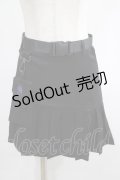 PUNK RAVE / pleated skirt with waist bag XS ブラック H-25-02-13-046-PU-SK-KB-ZS
