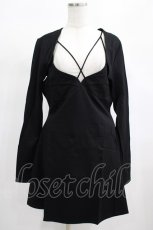 画像1: PUNK RAVE / LOCKED CLUB DRESS & BOLERO SET XL-2XL ブラック H-25-02-13-048-PU-OP-KB-ZY (1)