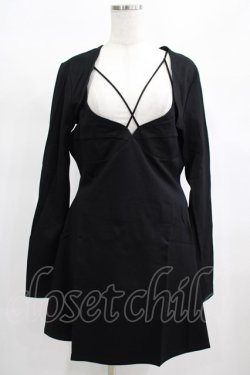 画像1: PUNK RAVE / LOCKED CLUB DRESS & BOLERO SET XL-2XL ブラック H-25-02-13-048-PU-OP-KB-ZY
