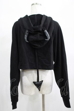 画像3: PUNK RAVE / Devil's Cupid crop top XL-2XL ブラック H-25-02-13-051-PU-TO-KB-ZI