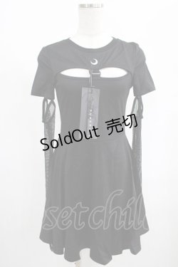 画像1: PUNK RAVE / HYPNOS DRESS XS-S ブラック H-25-02-13-053-PU-OP-KB-ZY
