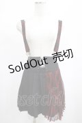 PUNK RAVE / Yukiko skirt S ブラック×レッド H-25-02-13-054-PU-SK-KB-ZS